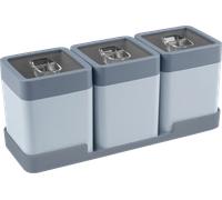 Set de 3 recipientes con tapa 0.6 l azul oscuro sigma sunware