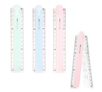 Set de 3 Reglas Plegables de 30 cm, Material Plástico Flexible y Duradero, Multicolor para Uso Escolar y de Oficina, Diseño Ergonómico y Portátil
