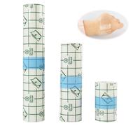 Set de 3 rollos de apósitos para tatuajes - Película para tatuajes Second Skin (5 cm x 2 m + 10 cm x 2 m + 15 cm x 2 m), impermeable y transpirable, transparente para ducha