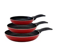 San Ignacio Set PRENS MARB Ind Marble 3 sartenes con Revestimiento en mármol, diámetros de 16 cm, 20 cm y 24 cm, Aluminio, baquelita, Multicolor