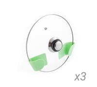 Set de 3 soportes adhesivos para tapas de cocina smarack innovagoods