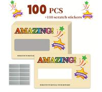 Set de 30/50/100 Tarjetas de Rasca con Puntos Coloridos, , Sorpresa , Estrella , Ideal para Recuerdos de y Suministros de Juego para Festivales y Fiestas de , Halloween, Navidad y Navidad