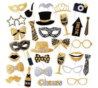 Set De 30 Accesorios Para Fotos, Ideal Para Fotomatón En Fiestas De Carnaval, Bodas, Halloween, Navidad, Cumpleaños Y Nochevieja. ¡Accesorios Divertidos Para Capturar Momentos Inolvidables!