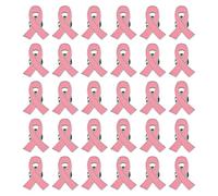 Set de 30 Pines de Color Rosa con Lazo Esmaltado para Concienciación del Cáncer de Mama,Accesorios Metálicos Duraderos y Decorativos, Símbolo de Solidaridad y Esperanza, para Eventos y Distribución