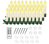 Set de 30 velas LED para árbol de navidad con accesorios