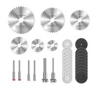 Set de 32 Discos de Corte para Dremel, Incluye 6 Mandriles SC, Mini Hojas de Sierra Circular HSS, Herramientas Rotativas para Cortar Madera, Piedra, Metal,accesorios herramientas mini