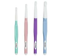 Set de 4 Agujas de Ganchillo Grandes Ergonómicas de 8,0 mm, 10,0 mm, 12,0 mm, 15,0 mm, para Principiantes y Niños, Mango Cómodo y Colorido, para Tejer Alfombras, Suéteres y Más, agujas crochet