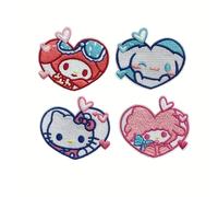 Set de 4 apliques de Sanrio, diseñados por Hello Kitty & Friends - Bordados y para jeans, vestidos, mochilas y sombreros