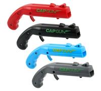 Set de 4 Capgun Abrebotellas - Abridor Botellas Cerveza de ABS y Acero Inoxidable, Pistola Abridor de Botellas con función de disparo, para fiestas y como regalo