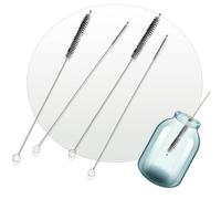 Set de 4 Cepillos de Limpieza para Cafeteras Automáticas y Máquinas de Café, 3 mm y 7 mm, para Bosch, Siemens, Jura, Melita, Sarkozy, nivena - para Mangueras de Leche y Grupos de Preparación