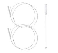 Set de 4 Cepillos para Manguera - 2 Tamaños - Cepillo de Limpieza Flexible de Acero Inoxidable de 1 m - Para Botellas, Tubos, Pajitas y Desagües, Cepillo Extralargo, Cepillo para Tubo