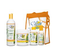 Set de 4 champ s y acondicionadores Silicon Mix Bambu con tratamiento sin enjuague.