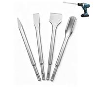 Set de 4 Cinceles SDS Plus, 14 x 250 mm Punta, Cincel Ancho, Plana, U y Ancha 40mm, Cinceles
