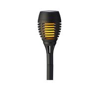Pack 4x Antorcha Solar de Jardín 75 x 27 cm (Negra) - LUMINEO