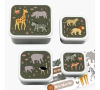 Set de 4 fiambreras infantiles Sabana A Little Lovely Company personalizable