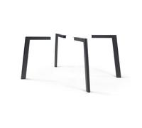 Set de 4 patas de mesa hostang acero 50x8x71 cm - negro [en.casa]