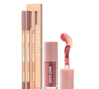 Set de 4 piezas con delineador de labios y Pintalabios, set combinado delabios aterciopelados, delineador Pintalabios mate de larga duración, Brillo de labios líquida hidratante (C#SET 1+104)