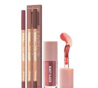 Set de 4 piezas con delineador de labios y Pintalabios, set combinado delabios aterciopelados, delineador Pintalabios mate de larga duración, Brillo de labios líquida hidratante (D#SET 2+104)