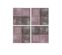 Set De 4 Piezas De Cuadro Oriental Decoración De Pared Sahra -3- 30cm De Metal