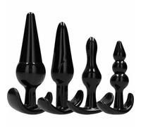 Set de 4 plugs anales de silicona