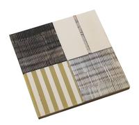 Set de 4 Posavasos de Resina en Verde y Blanco 10x10x0.8 cm