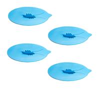 Set De 4 Protección Antiborboteo 26 Cm Silicona Azul Tapa