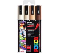 Set De 4 Rotuladores De Pintura Uni Posca PC-5M En Estuche De Plástico