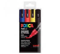 Rotuladores UniBall Posca | Estuche 4 marcadores PC-5M BASIC 182634681