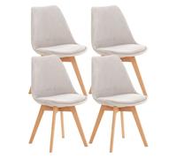 Set de 4 sillas de comedor linares terciopelo gris claro 50x49x83 cm
