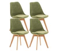Set de 4 sillas de comedor linares terciopelo verde claro 50x49x83 cm