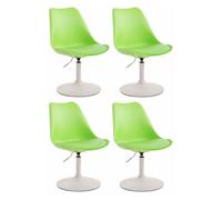 Set de 4 sillas de comedor maverick con pie de trompeta plástico verde 57x48x76 cm