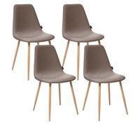 Set de 4 sillas de tipo escandinavo, dimensiones l. 44 x p. 51 x h. 85,5 cm, color:marrón.