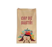 Set de 4 Sobres de Papel Craft Marrón para Embalaje Fácil de Regalos Caga Tió Nadal Catalán Navidad, 20x30cm