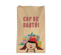 Set de 4 Sobres de Papel Craft Marrón para Embalaje Fácil de Regalos Caga Tió Nadal Catalán Navidad, 25x40cm