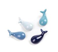 Set De 4 Soportes De Varita De Cerámica, Soporte De Tenedor Y Cuchara En Forma De Ballena Azul, Soporte De Palillos Creativo En Forma De Animal, Decoración Para Mesa De Cocina
