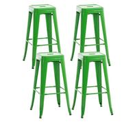 Set de 4 taburetes joshua hecho de metal pulverizado 43x43x77 cm