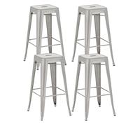 Set de 4 taburetes joshua hecho de metal pulverizado 43x43x77 cm