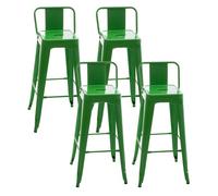 Set de 4 taburetes mason metálicos 43x44x96 cm
