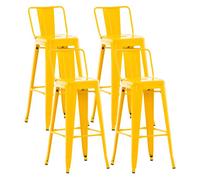 Set de 4 taburetes mason metálicos 43x44x96 cm