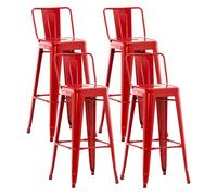 Set de 4 taburetes mason metálicos 43x44x96 cm