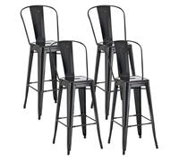 Set de 4 taburetes metálicos aiden 115x44x52 cm