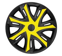 Tapacubos de 14 pulgadas set de 4 NRM N-Power plástico ABS amarillo-negro