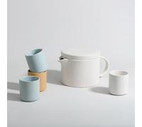 Set de 4 tazas y tetera de cerámica 1,3L