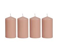 Set de 4 Velas de cera en color Caramelo Ø5x10cm y 25h de combustión