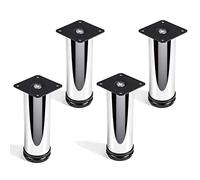 Set de 4 x SO-TECH® Pata de Mueble "JIM" Cromado Ø 50 mm Alto 150 mm Capacidad de Carga muy Alta