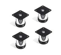 Set de 4 x SO-TECH® Pata de Mueble "JIM" Cromado Ø 50 mm Alto 60 mm Capacidad de Carga muy Alta