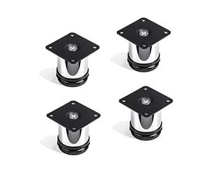 Set de 4 x SO-Tech® Pata de Mueble Jim Cromado Ø 50 mm Alto 60 mm Capacidad de Carga Muy Alta