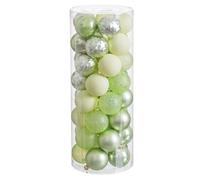 Set de 40 bolas combinadas de plástico verde para Navidad de Ø 6 cm