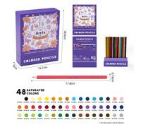 Set de 48 lápices de colores de calidad artística Arrtx, lápices de colores profesionales; material de dibujo para estudiantes; temporada de vuelta al cole; resistencia a la rotura nuevo