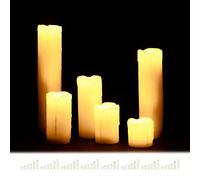 Set de 48 Velas Led, Eléctricas, A Pilas, Navidad, Decoración, Luz Centelleante, Sin Llama, Cera, Ø 5 cm, Crema